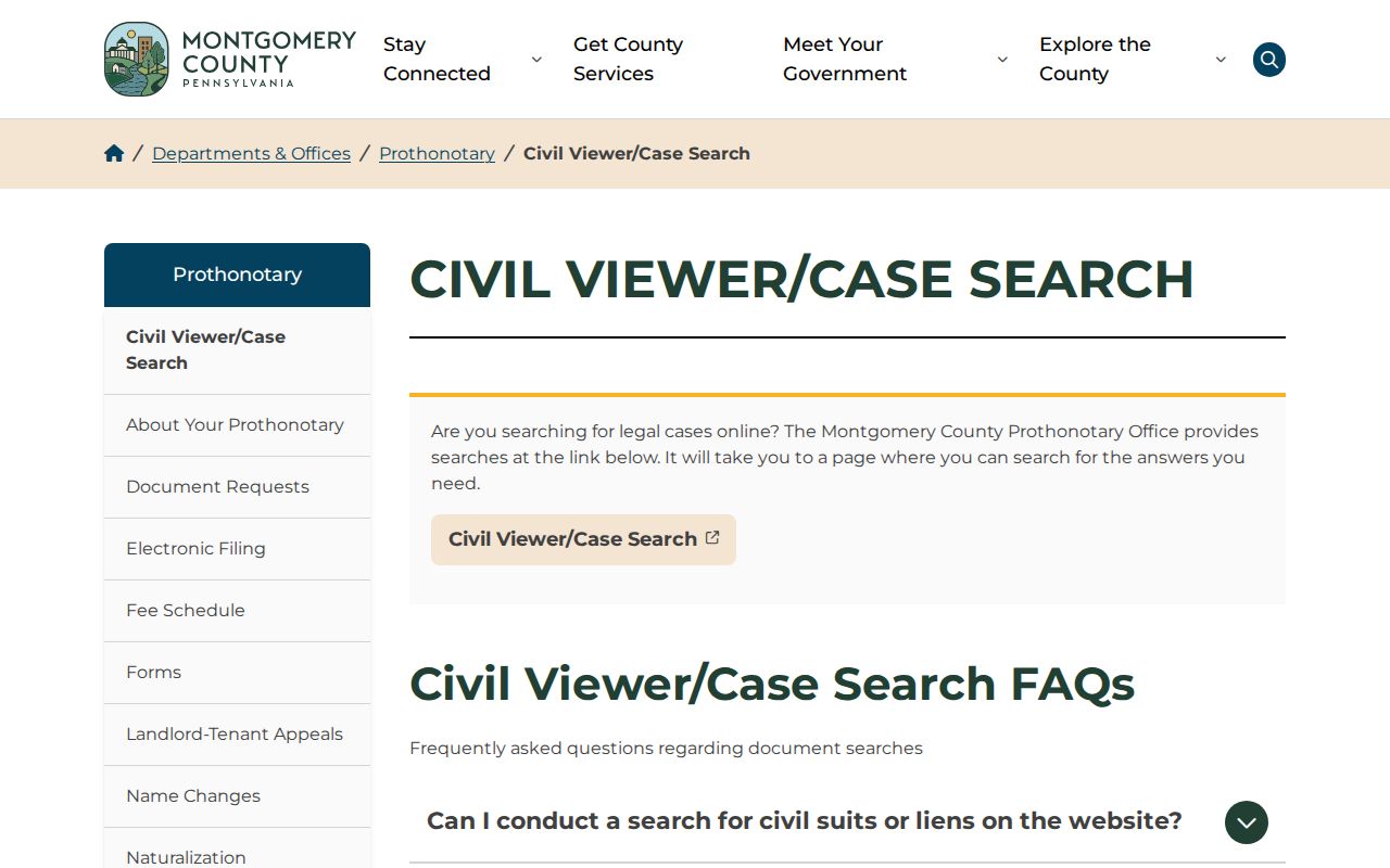 Lower Providence Township resident lookup using Pennsylvania UJS case search